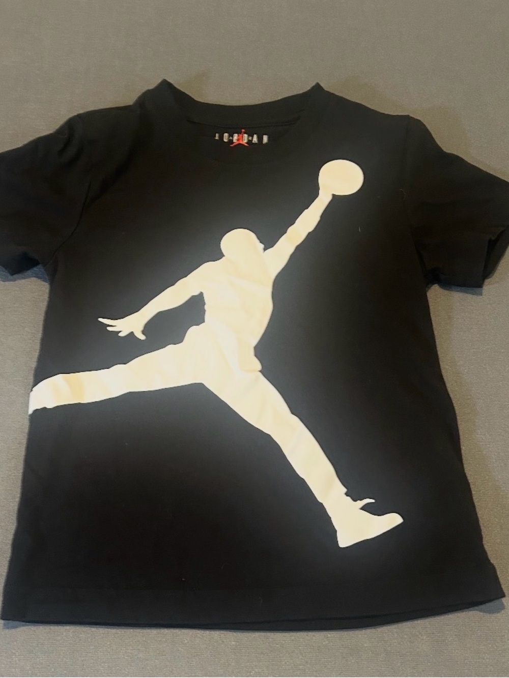 Jordan Kids Black T-Shirt with White Jumpman Graphic